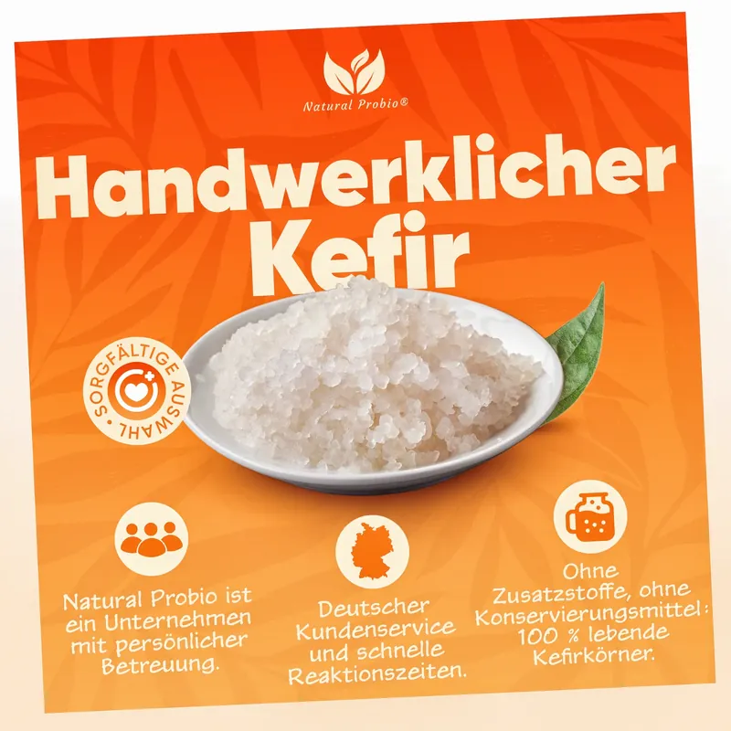 Handwerklicher Wasserkefir, ohne Zusatzstoffe und Konservierungsmittel